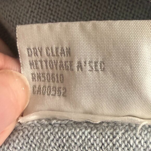 Vintage 1990's Kasper Knit Mock Neck Sweater | Icy Blue Gray | Size L - Picture 11 of 11